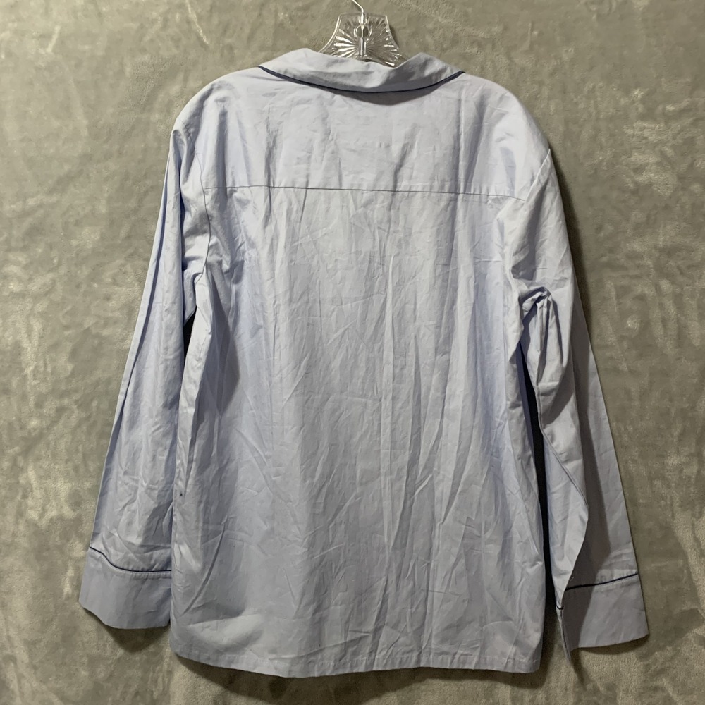 Zara Home Women's Light Blue Collared Button Front Pajama Sleepwear Shirt Top S - Picture 5 of 15